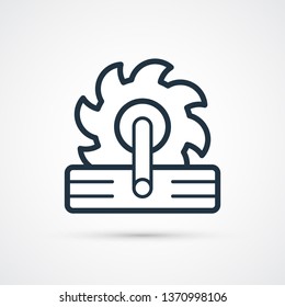 Circular saw wheel table icon trendy color social. Vector eps 10