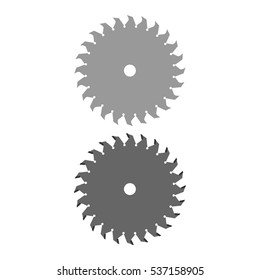 circular saw, woodworking tools, vector image, icon, isolated