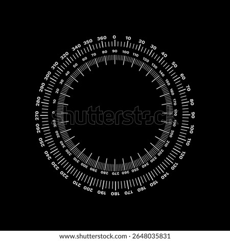 Circular scale featuring detailed radial tick marks and numbers. ideal for precise measurement tasks.