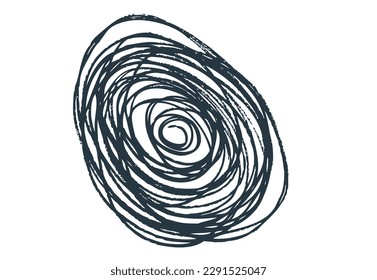 Circular Scratches Line art concept. Editable Clip Art.