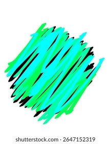 circular scribble background with tosca blue and black color