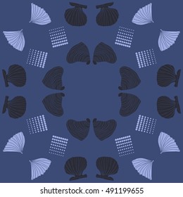 Circular sea  pattern, halftone.