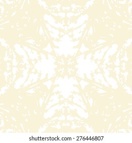 Circular seamless pattern of abstract motif, hole, spots. Handmade.