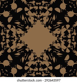 Circular seamless  pattern of abstract motif, spots, hole,  copy space. Handmade.