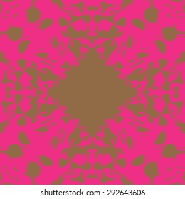 Circular seamless  pattern of abstract motif, spots, hole,  copy space. Handmade.