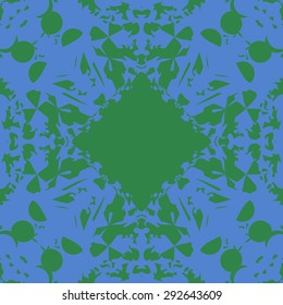 Circular seamless  pattern of abstract motif, spots, hole,  copy space. Handmade.