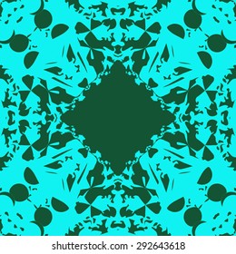 Circular seamless  pattern of abstract motif, spots, hole,  copy space. Handmade.