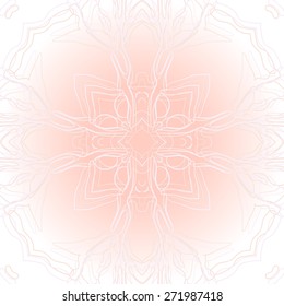 Circular seamless pattern of colored  decorative motif, stripes . Hand drawn.