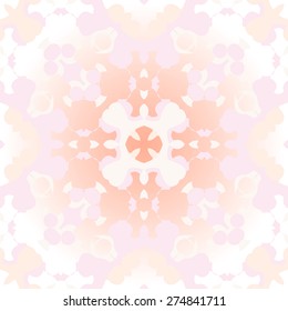 Circular  seamless pattern of colored motif, spots, ellipses. Hand drawn.