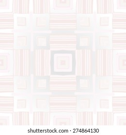 Circular  seamless pattern of colored motif, spots, stripes, cross. Hand drawn.