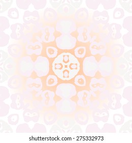 Circular  seamless pattern of decorative motif, spots, hole, bagels. Hand drawn.