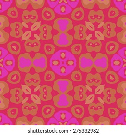 Circular  seamless pattern of decorative motif, spots, hole, bagels. Hand drawn.