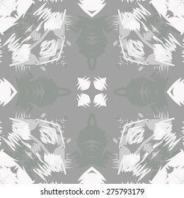 Circular seamless  pattern of decorative motif, spots,doodles. Hand drawn.