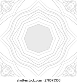 Circular  seamless pattern of  decorative motif, stripes,stars, copy space. Hand drawn, delicate.
