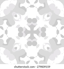 Circular  seamless pattern of  decorative motif, ellipses,spots,cross. Hand drawn.