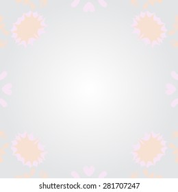 Circular  seamless pattern of  decorative motif,  stars, winter theme. Hand drawn.