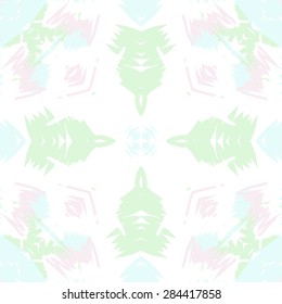 Circular  seamless pattern of  decorative motif, doodles, spots, hole. Hand drawn.