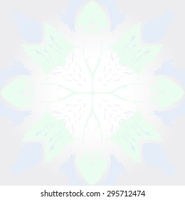 Circular seamless  pattern of decorative motif, doodles, waves, stars, cross . Hand drawn.