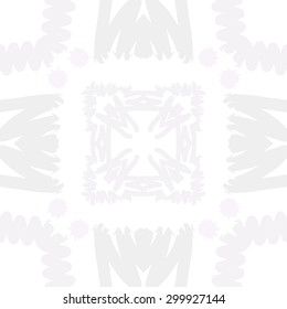Circular seamless  pattern of decorative motif, doodles, stars. Hand drawn.