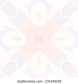 Circular  seamless pattern of floral motif, zigzag, cross,spots. Hand drawn.
