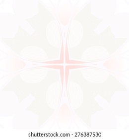 Circular seamless pattern of floral motif, flower, doodles, stamens. Hand drawn.