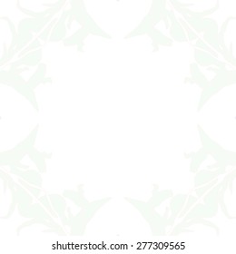 Circular seamless pattern of floral motif,  leaves, branches. Hand drawn.