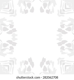 Circular  seamless pattern of  floral motif,  spots, leaves, copy space. Hand drawn.