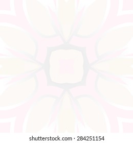 Circular  seamless pattern of  floral motif, stylized flower, spots, hole. Hand drawn.