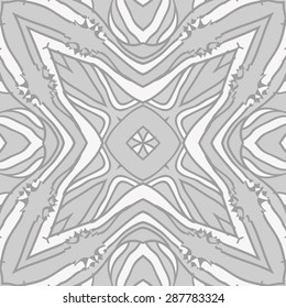 Circular  seamless pattern of  floral motif, stripes, spots, stars, cross. Hand drawn.