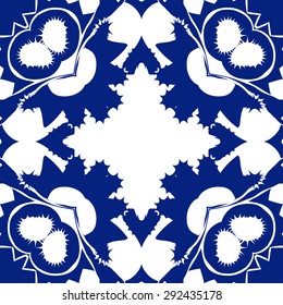 Circular seamless  pattern of floral motif, spots, stars,hole, zigzags, copy space. Hand drawn.