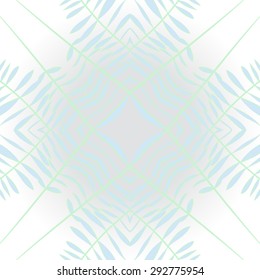 Circular seamless  pattern of floral motif, spots, star, leaves, branches. Hand drawn.