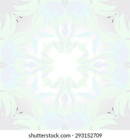 Circular seamless  pattern of  floral motif, hole,  spots, stripes. Hand drawn.