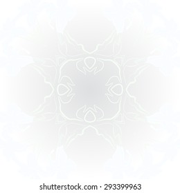 Circular seamless  pattern of floral motif, branches, flowers, ellipses hole. Hand drawn.