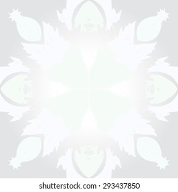 Circular seamless  pattern of floral motif, doodles, waves, stars . Hand drawn.