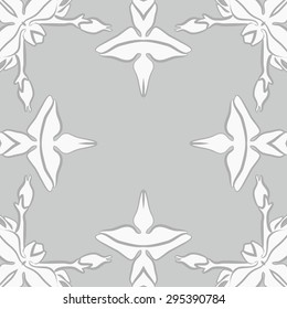Circular seamless  pattern of floral motif, stripes, flowers, copy space. Hand drawn.