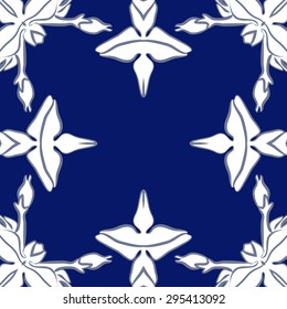 Circular seamless  pattern of floral motif, stripes, flowers, copy space. Hand drawn.