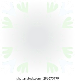 Circular seamless  pattern of floral motif, flowers,branches, copy space. Hand drawn.