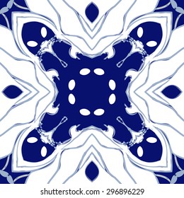 Circular seamless  pattern of floral motif, spots,hole,ellipses, stripes. Hand drawn.