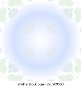 Circular seamless  pattern of floral motif, stripes, spots, waves, copy space. Hand drawn.