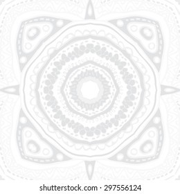 Circular seamless  pattern of oriental motif, stripes, spots, ellipses, hole. Hand drawn.