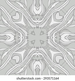 Circular seamless  pattern of striped motif, stripes,spots, waves, stars, doodles. Hand drawn.