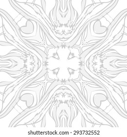 Circular seamless  pattern of striped motif, stripes,spots, waves, stars, doodles. Hand drawn.