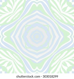 Circular  seamless pattern of striped  motif, stripes, stars, spots. Hand drawn.