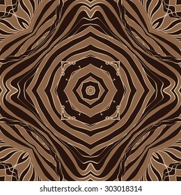 Circular  seamless pattern of striped  motif, stripes, stars, spots. Hand drawn.
