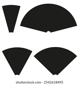 Circular sectors. Pie chart. Segment symbol. Vector illustration.