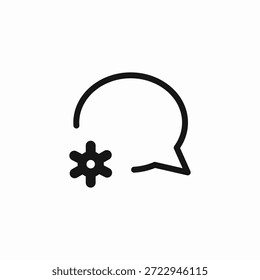 circular settings message icon sign vector