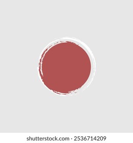 a circular shape filled with a warm, muted reddish-brown color.