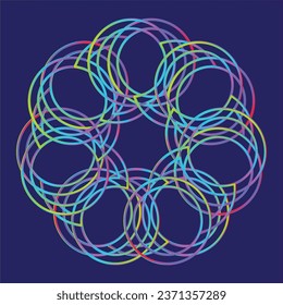 Illustration zum Grafikdesign in zirkulären Formen