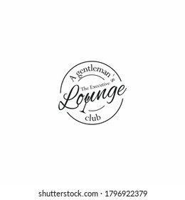Circular shape lounge logo design