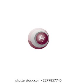 circular shape with a power symbol in the middle
